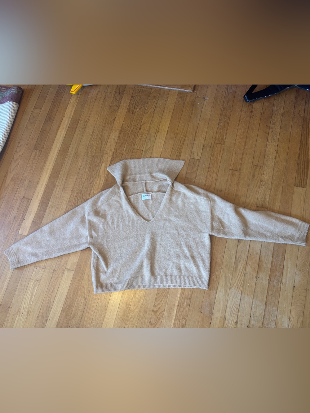 Callahan Camel Crewneck Knit Sweater
